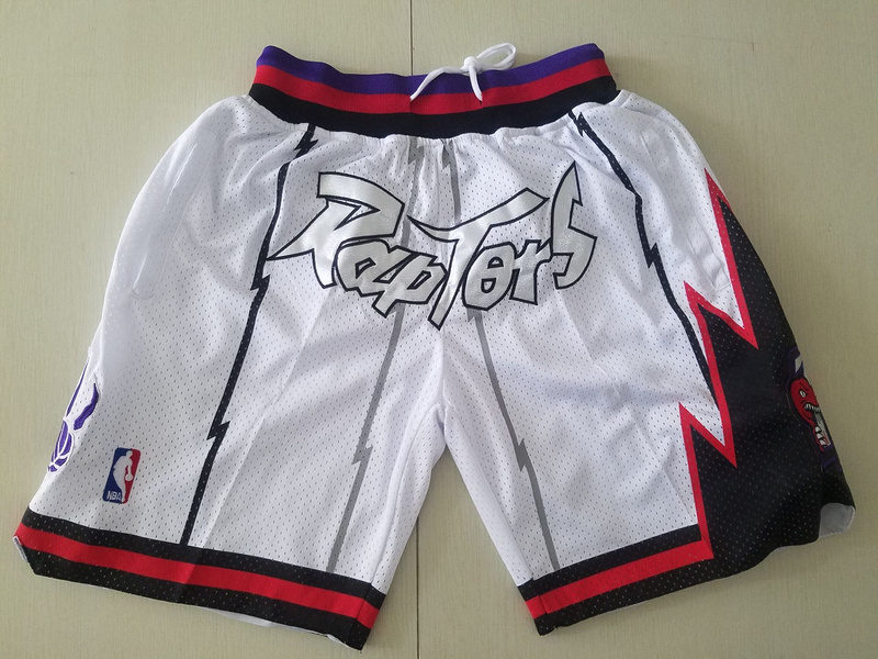 Men 2019 NBA Nike Toronto Raptors white shorts->toronto raptors->NBA Jersey